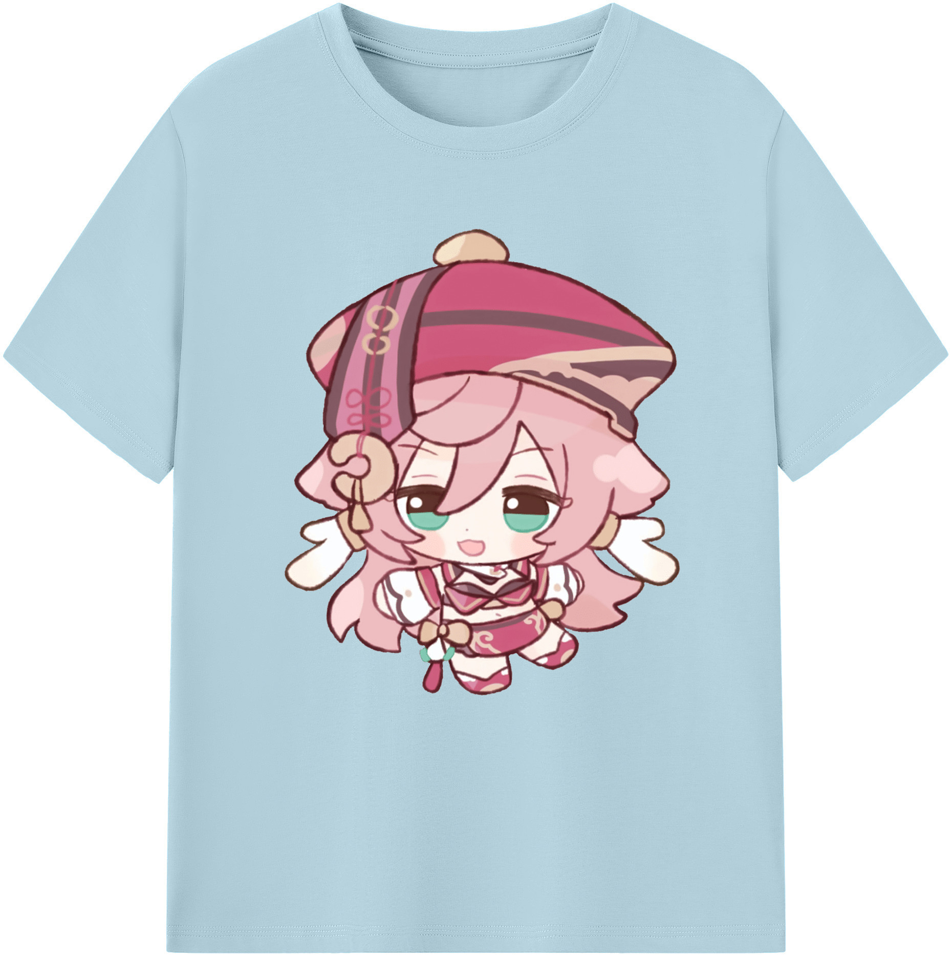 げんし神 ヤンフェイ genshin Yanfei 綿100％半袖Tシャツ（フロントプリント）